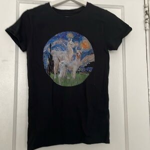 Black llama tshirt